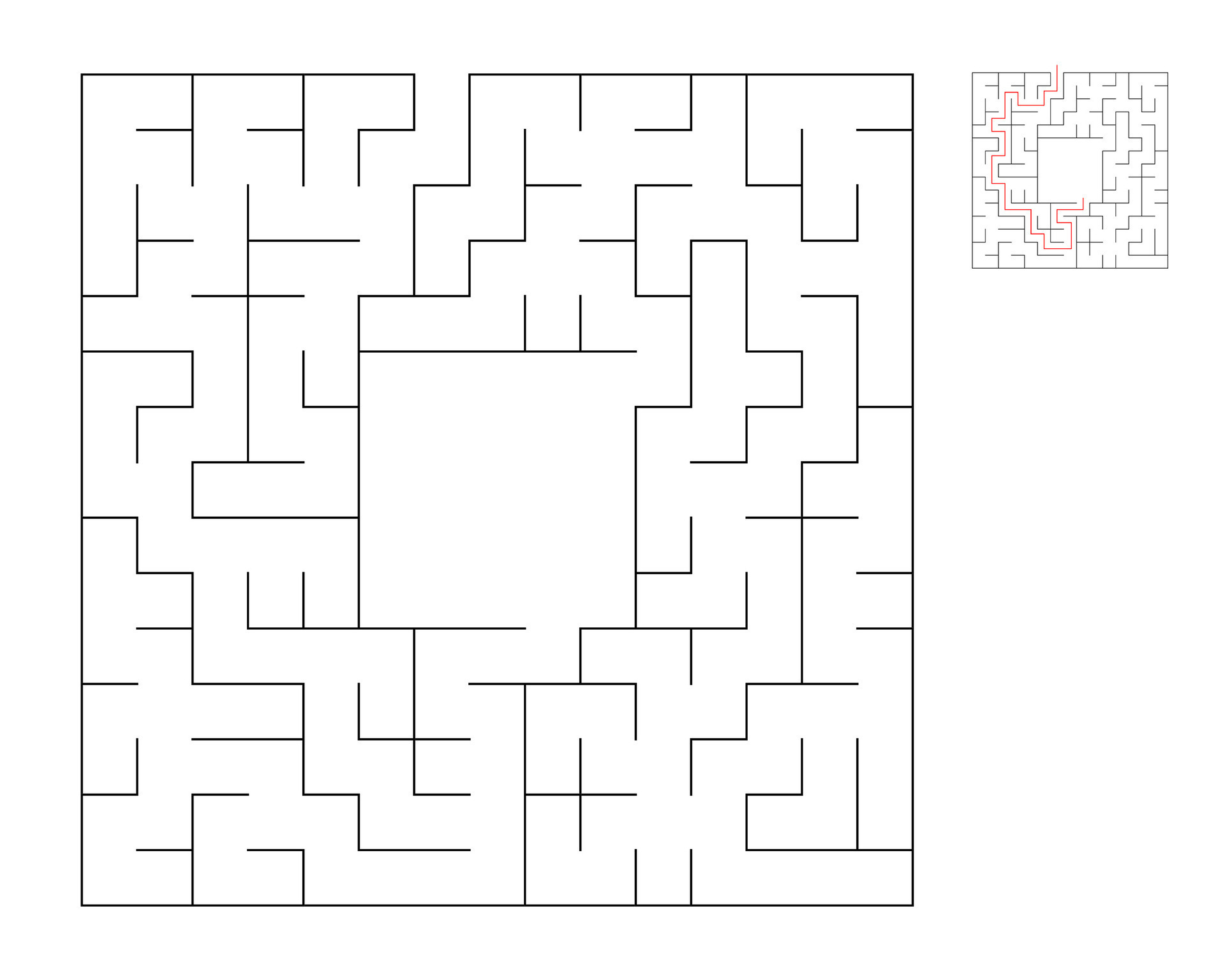 Square maze, logic game with labyrinths. maze game. A maze with answers