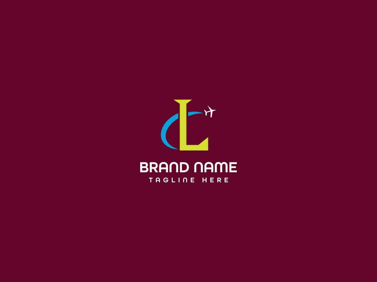 airplane letter logo vector