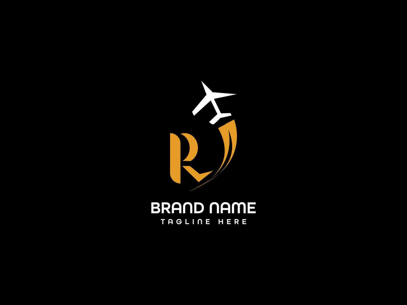 airplane letter logo vector