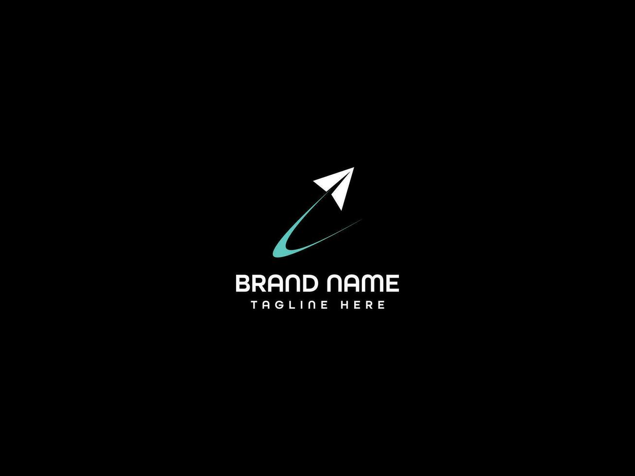 airplane letter logo vector