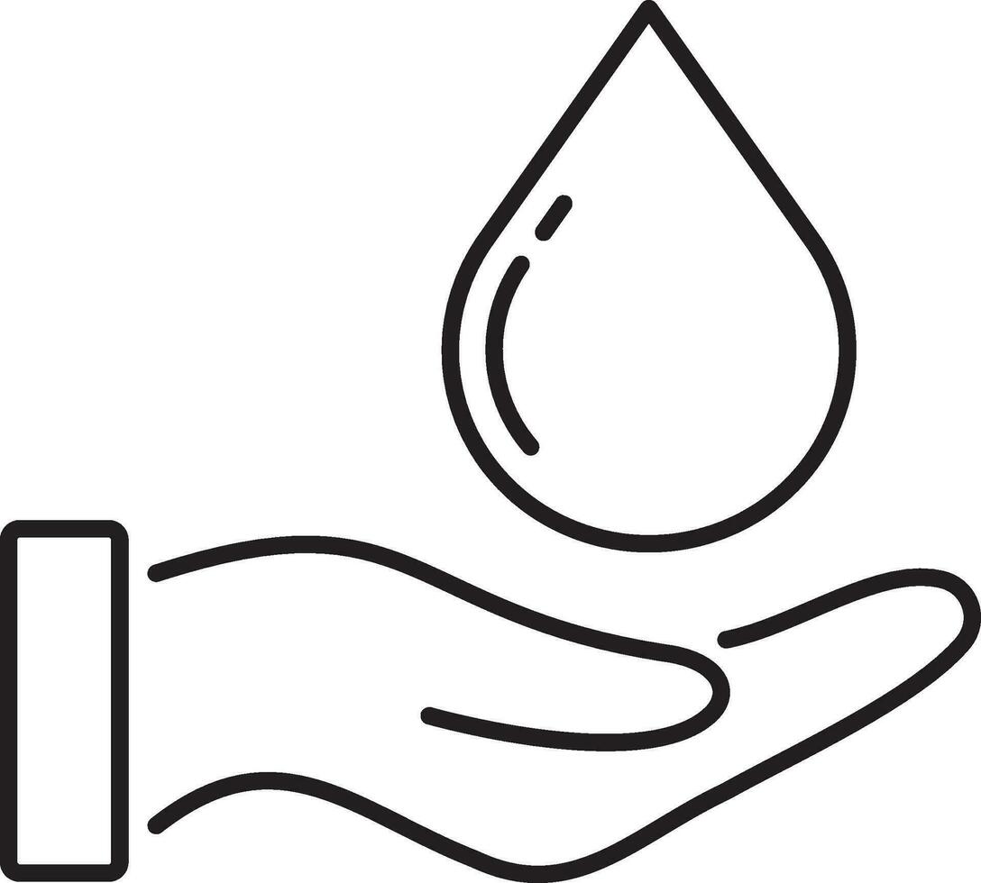 Premium Vector  A hand holding a drop of water from a tap one line art