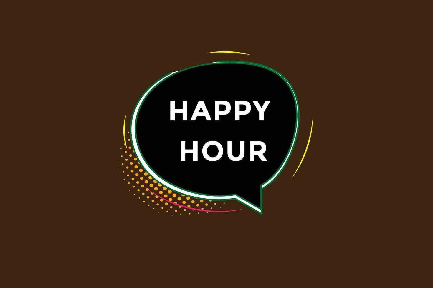 new happy hour modern, website, click button, level, sign, speech, bubble  banner, vector