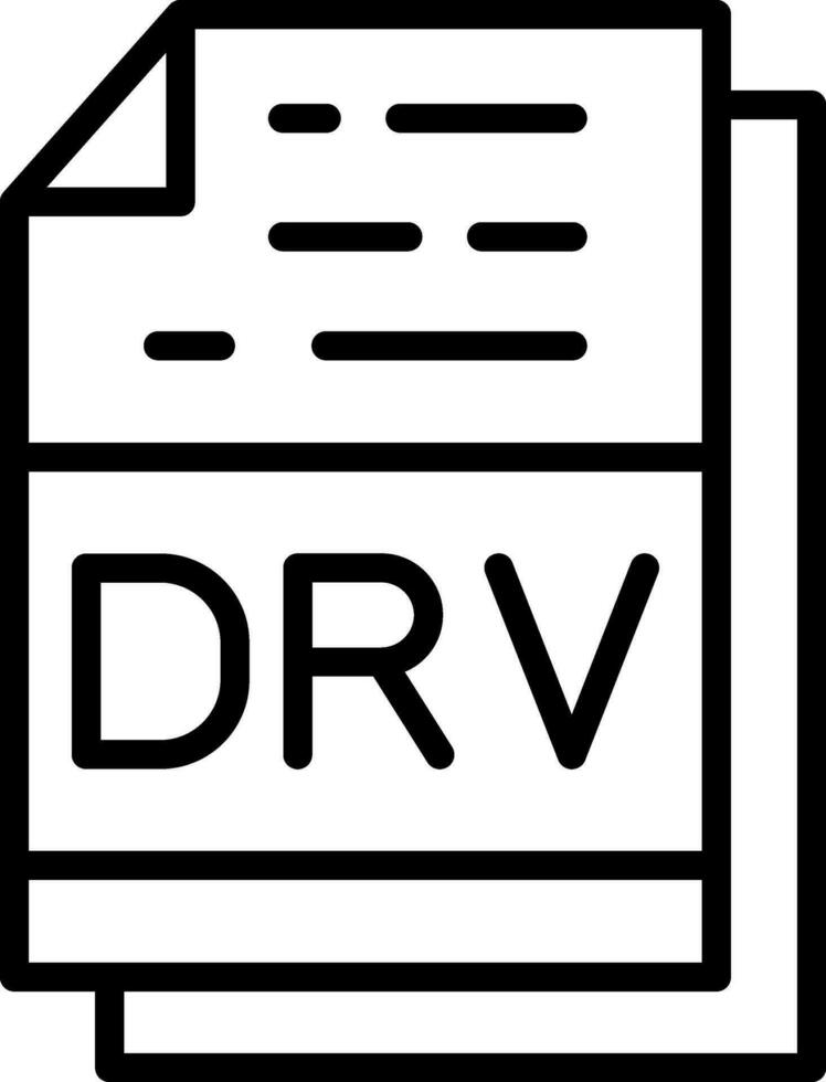 Drv File Format Vector Icon Design