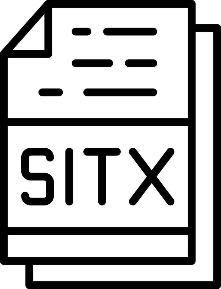 Sitx archivo formato vector icono diseño