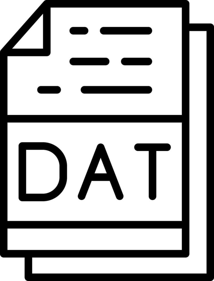 Dat File Format Vector Icon Design