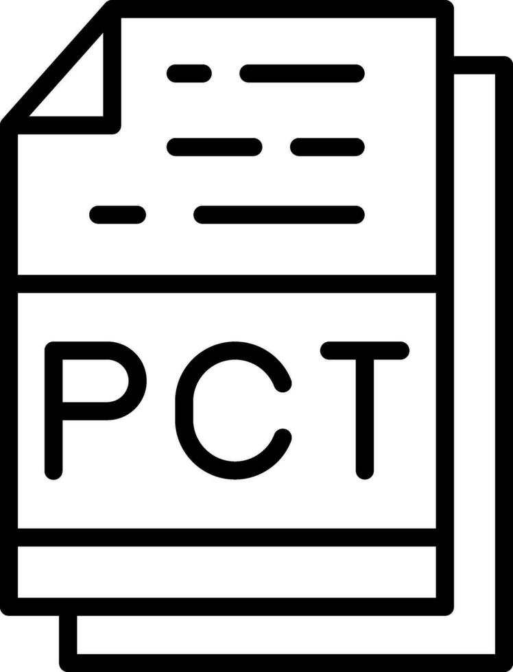 Pct File Format Vector Icon Design