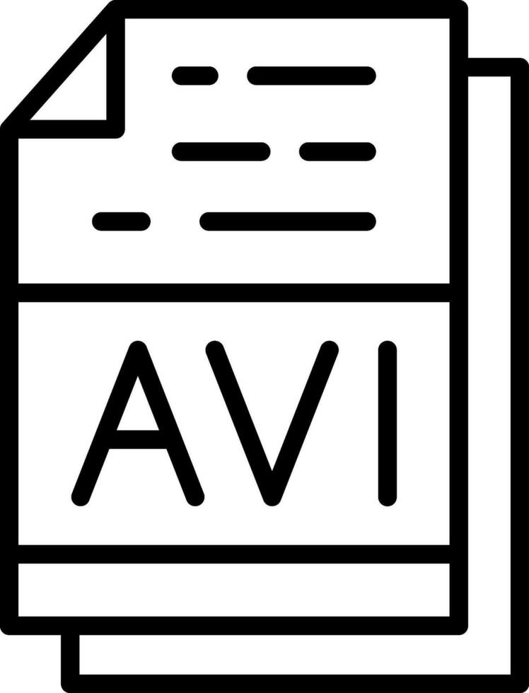 avi archivo formato vector icono diseño