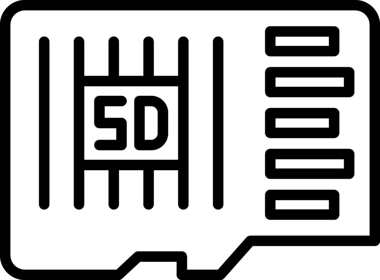 diseño de icono de vector de tarjeta sd