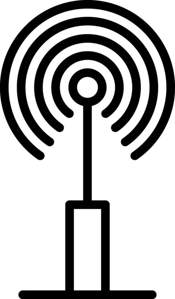 Radio antenna Vector Icon Design