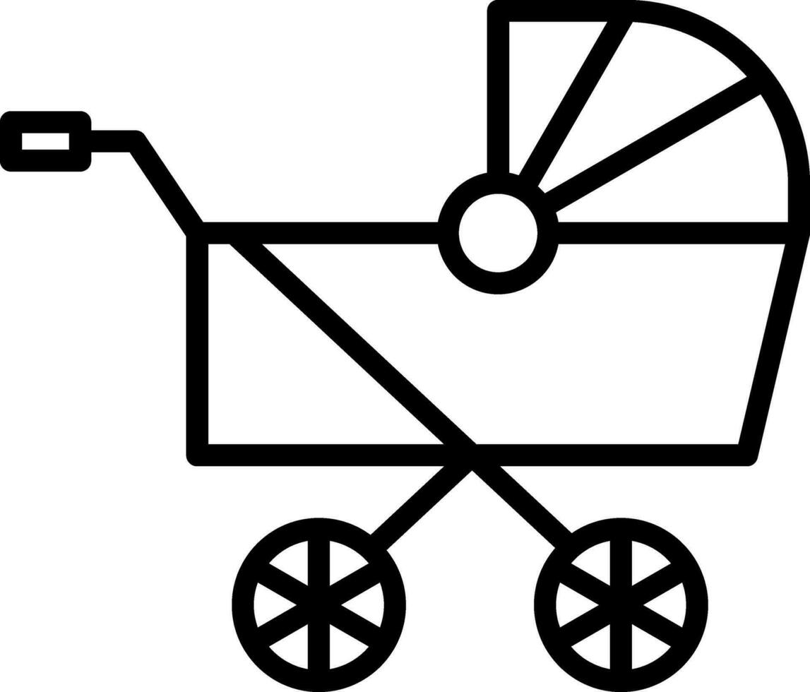 Pram Vector Icon Design