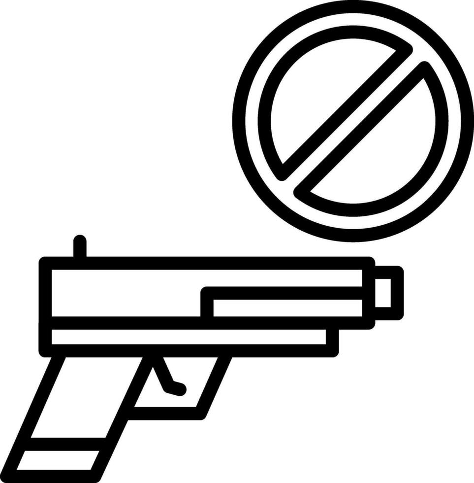 Gun ban Vector Icon Design