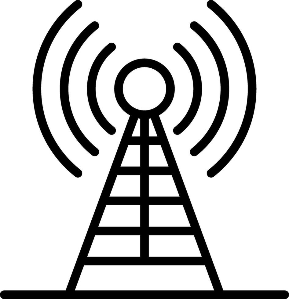 Radio antenna Vector Icon Design