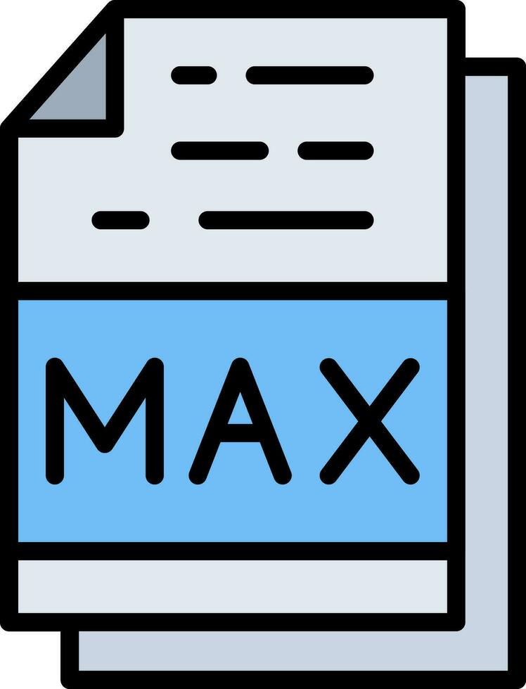 Max File Format Vector Icon Design