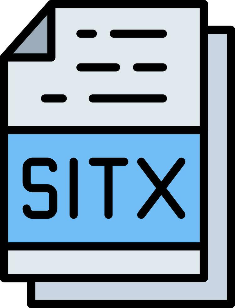 SITX File Format Vector Icon Design