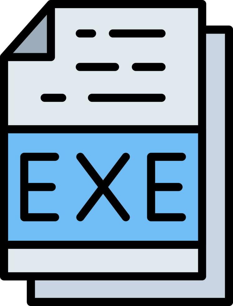 Exe File Format Vector Icon Design