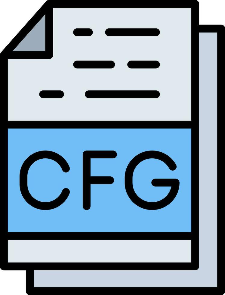 Cfg File Format Vector Icon Design