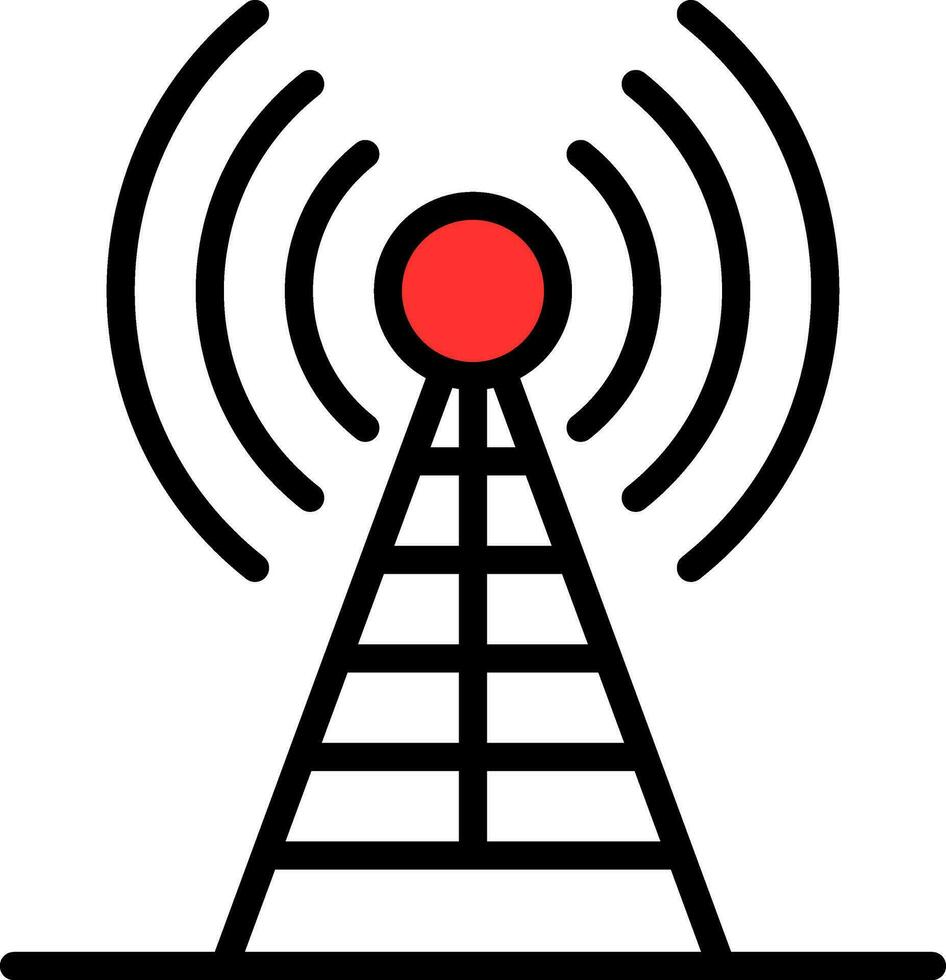 Radio antenna Vector Icon Design