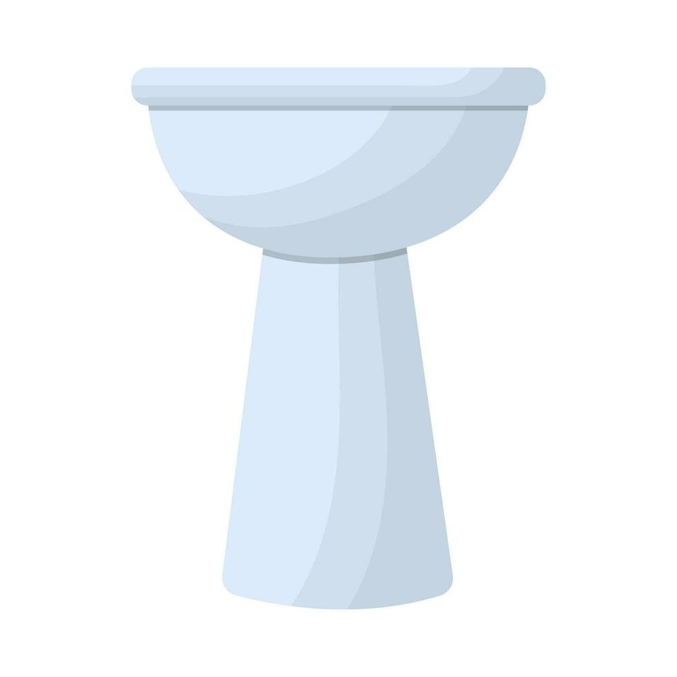 un lavabo o lavabo con un pedestal para el baño. vector ilustración.
