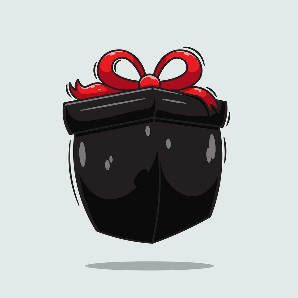 dibujos animados diseño vector de negro viernes regalo elemento colección mascota concepto