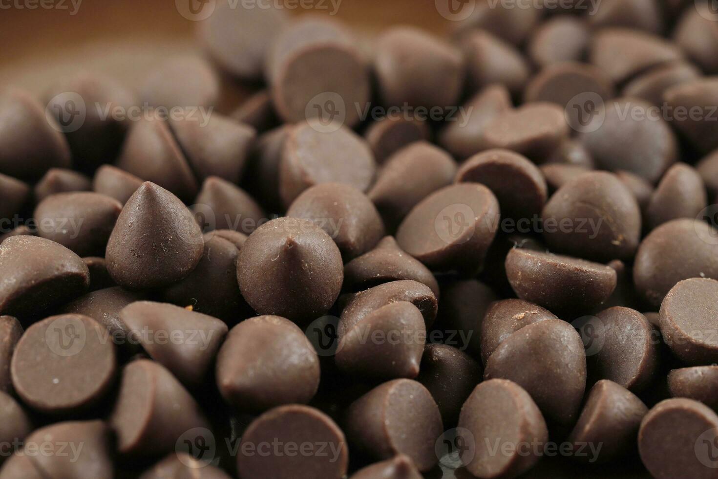 Chocolate Morsels Spread for Food Background photo