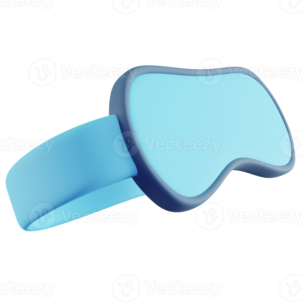 3D Illustration of Blue Sleeping Mask png