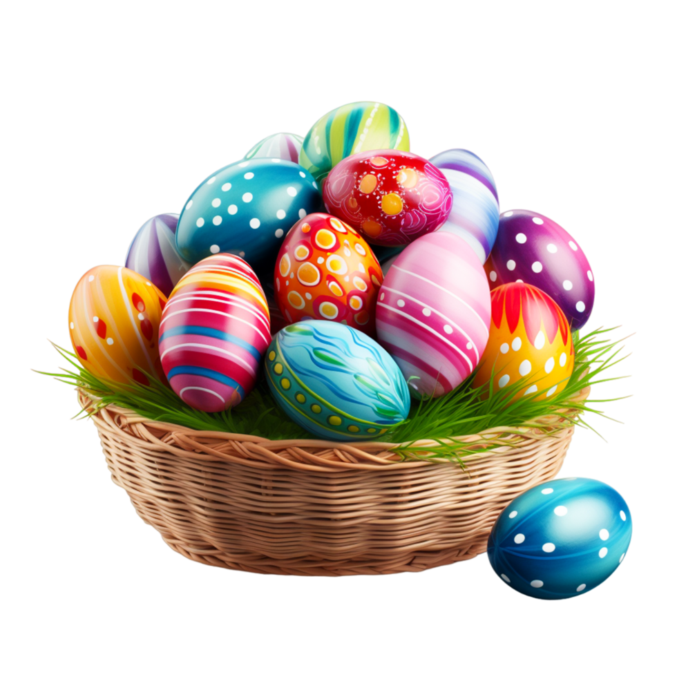 Easter egg basket Ai Generative 28900014 PNG