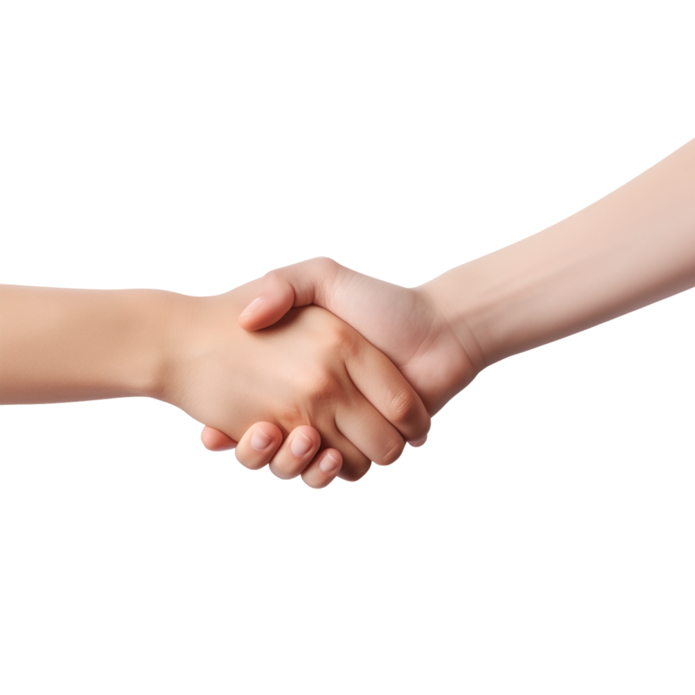Male and female Handshake Ai Generative png