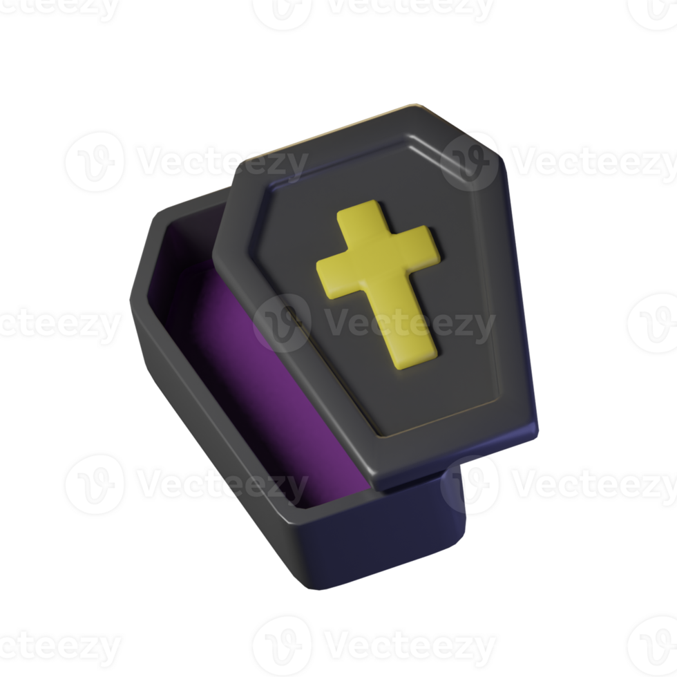 Black coffin with cross symbol png