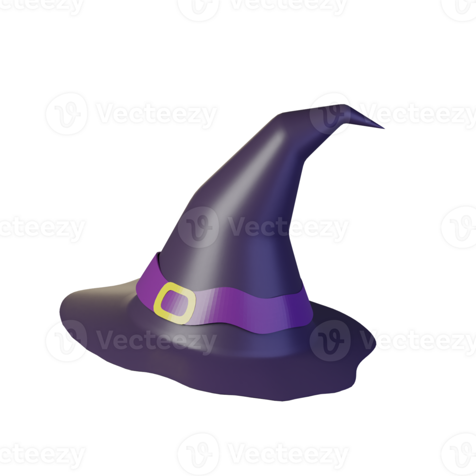 Witch hat in purple color png