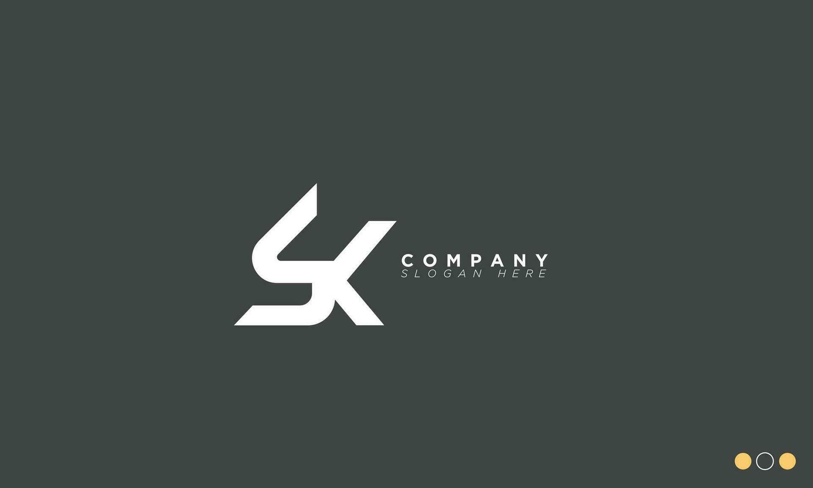M♥K♥S Alphabet letters Initials Monogram logo SK, KS, S and K