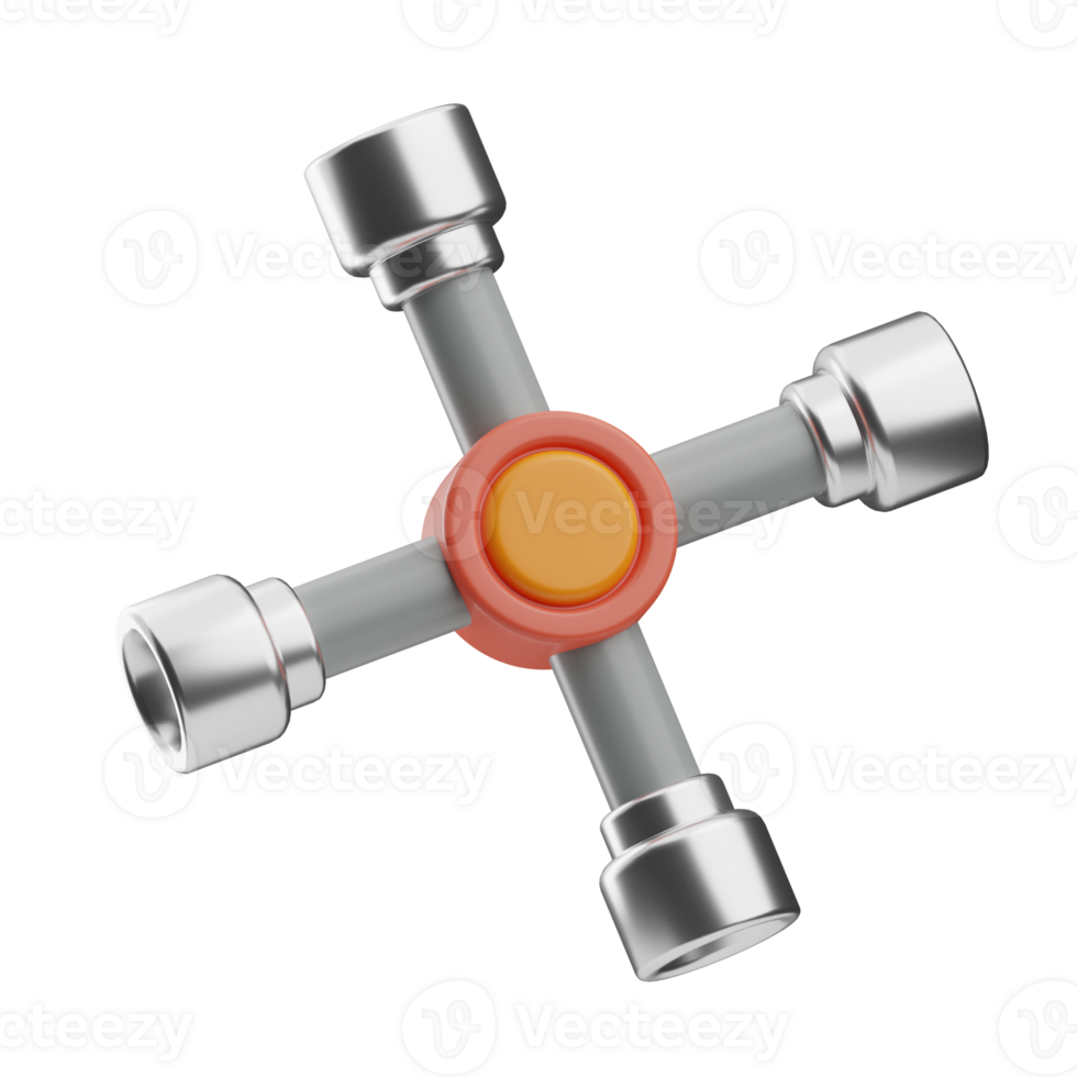 carro serviço arrastar chave inglesa 3d ilustração png