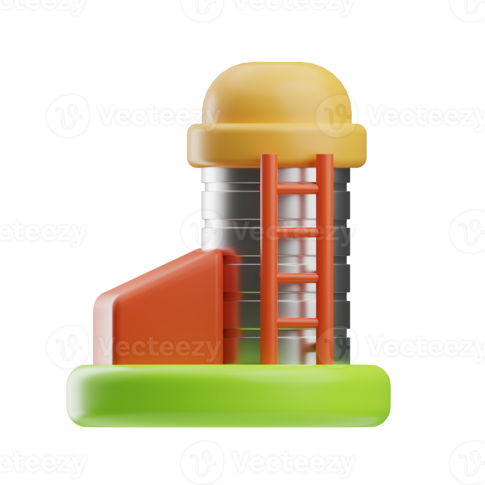 farming and harvest Silo 3d illustration png