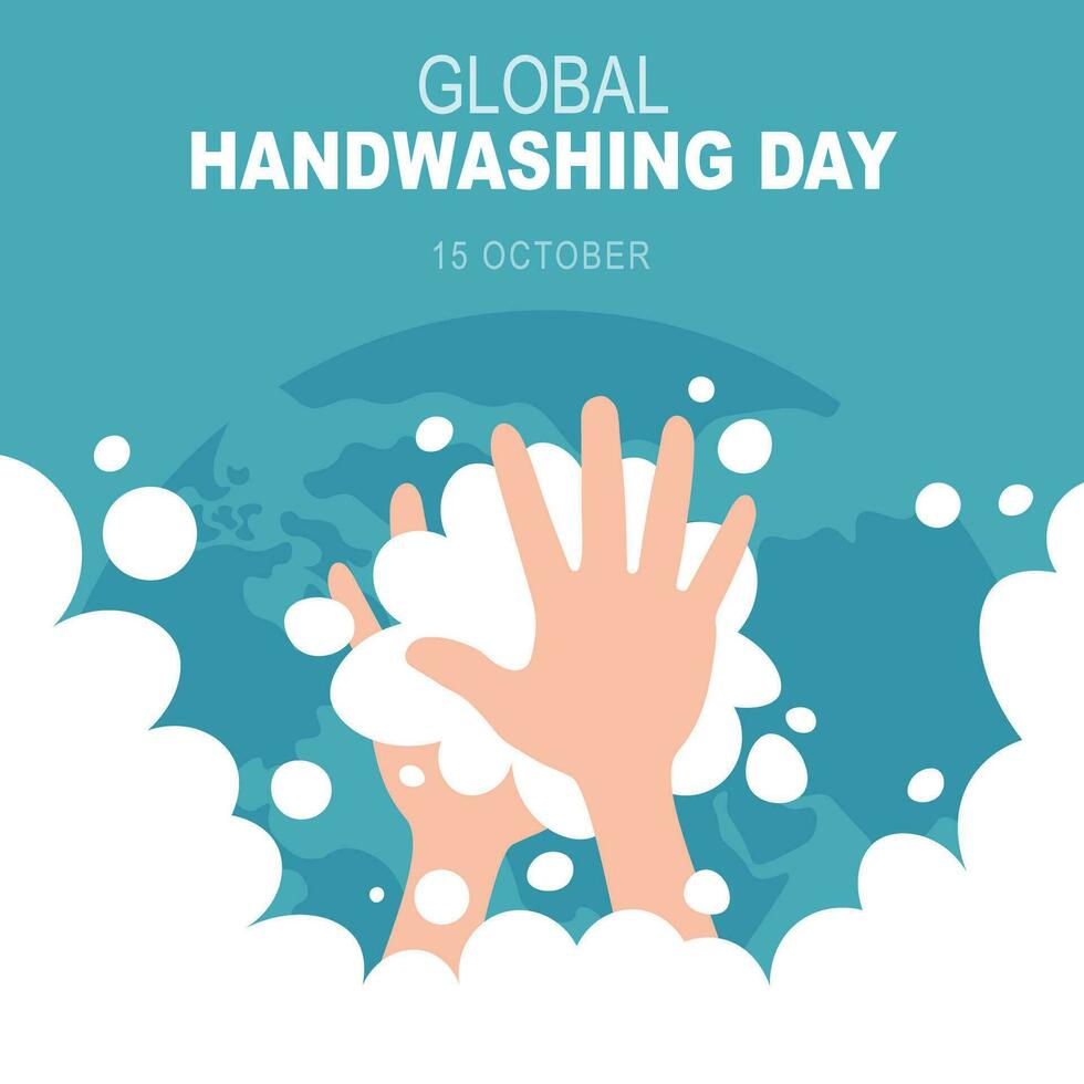 Global Handwashing Day background. vector