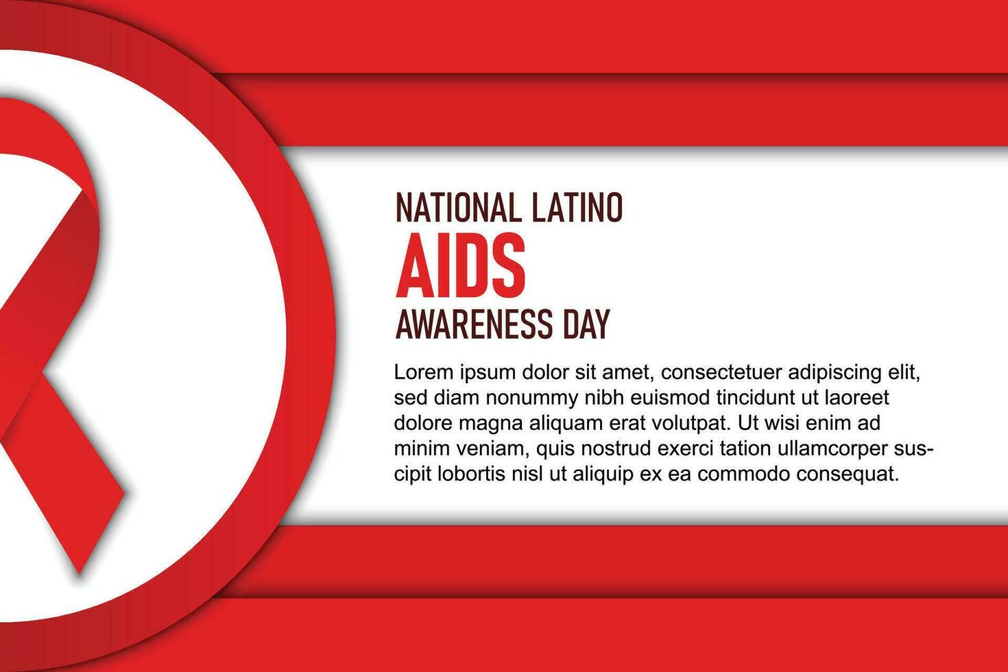 National Latino AIDS Awareness Day background. vector