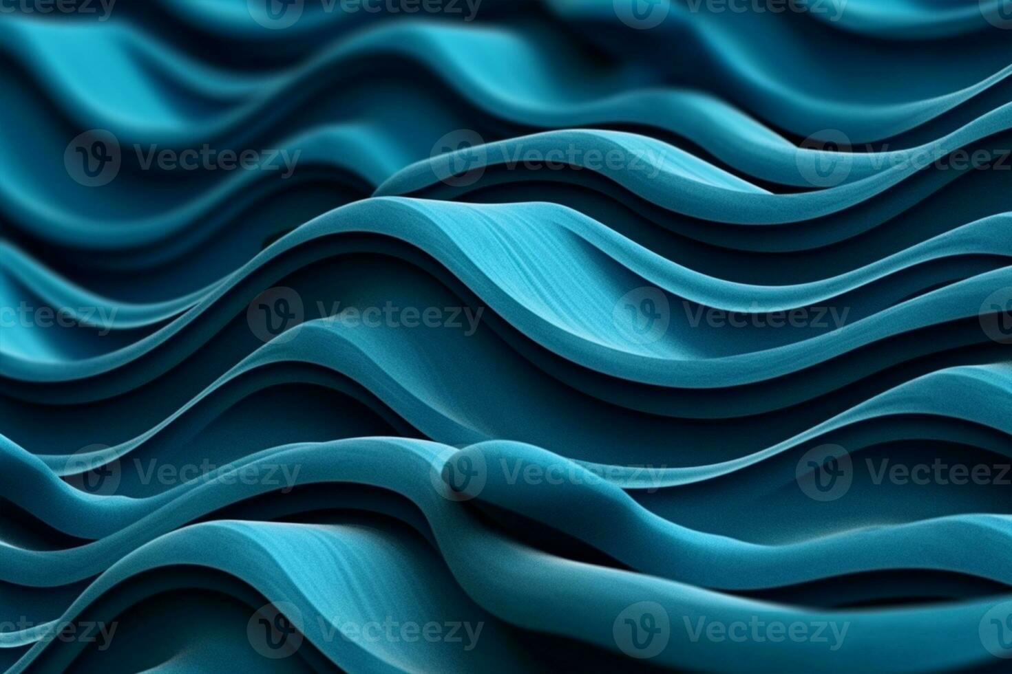 Abstract blue and golden background. 3d rendering, 3d illustration , AI Generative photo