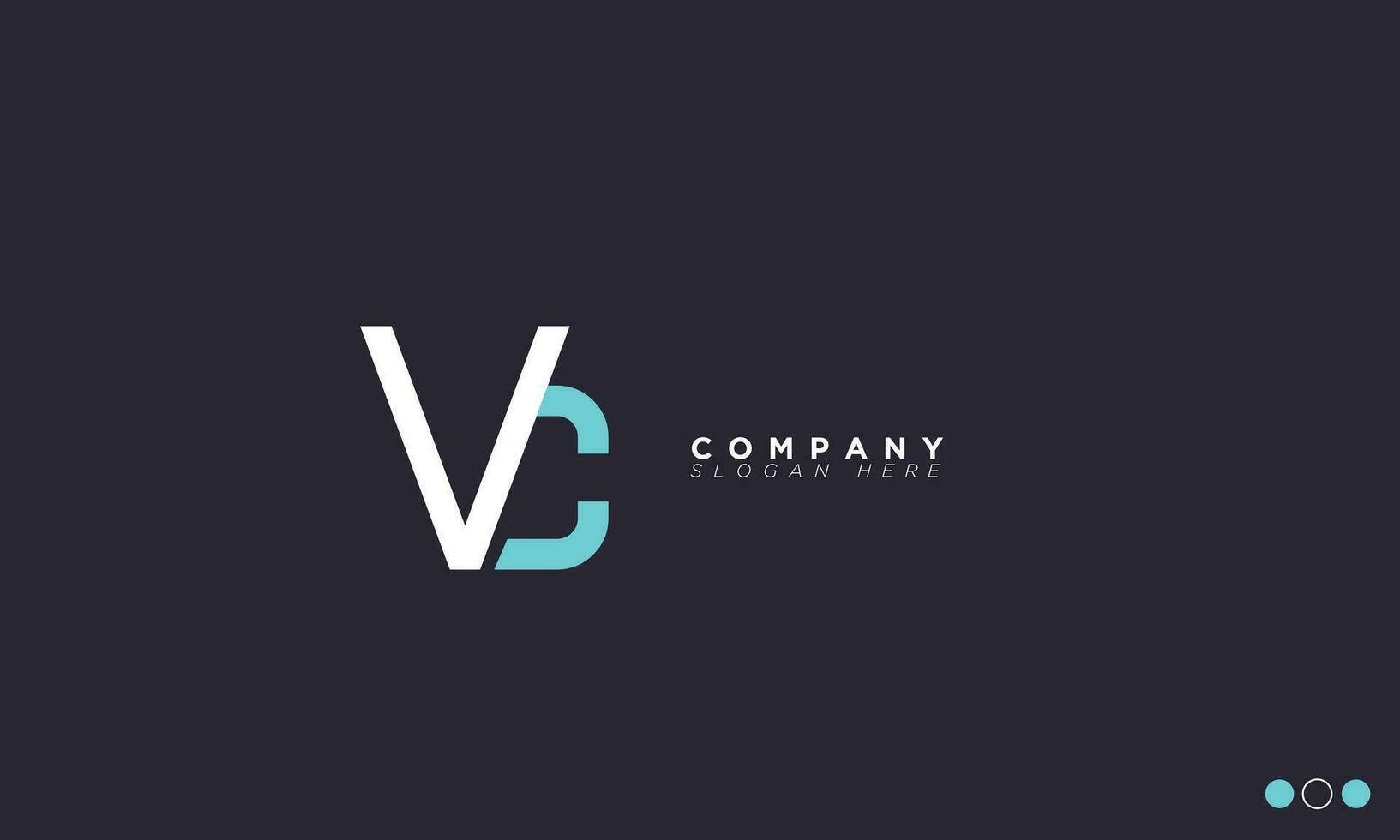 VC Alphabet letters Initials Monogram logo CV, V and C vector