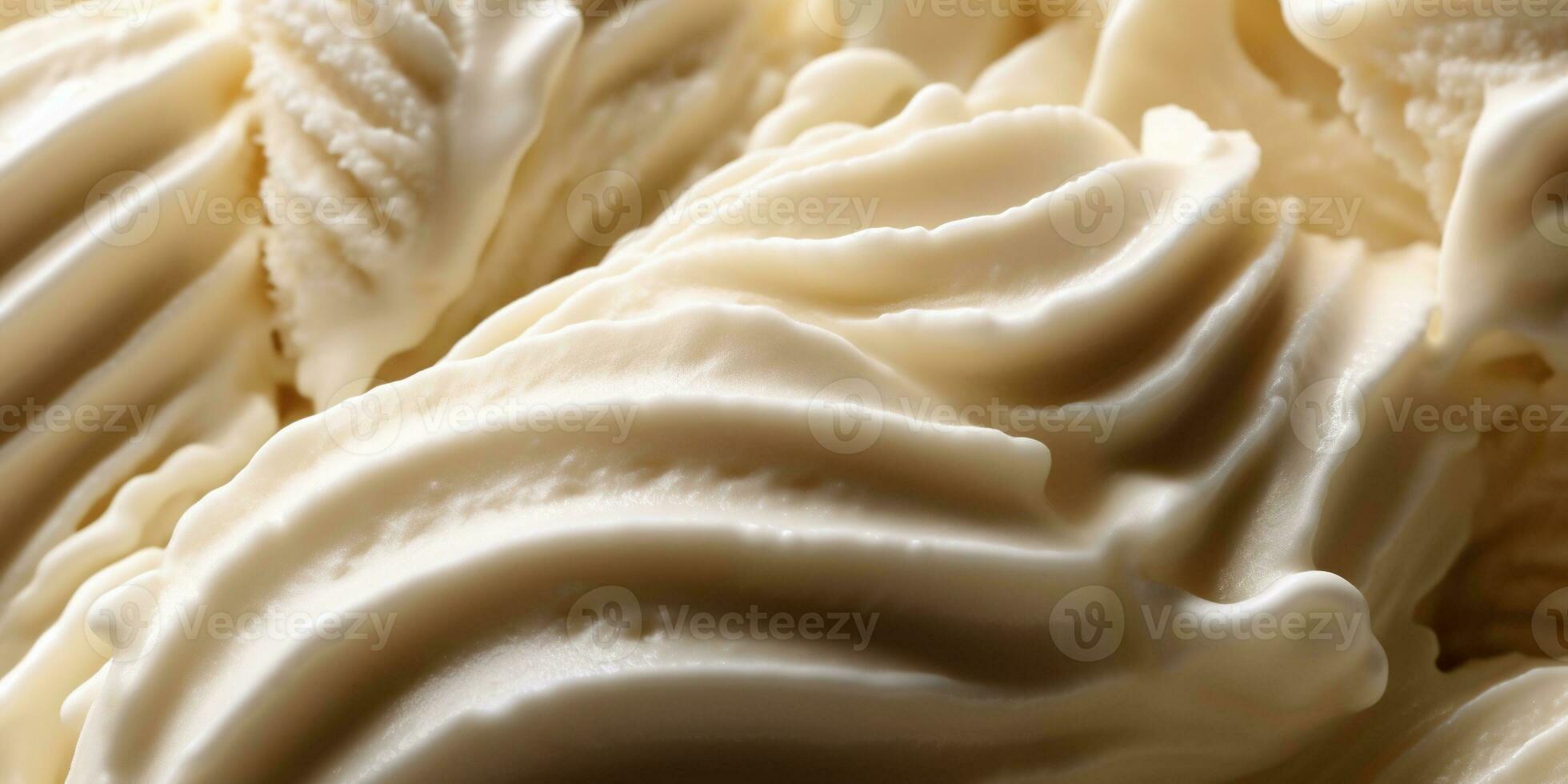 Generative AI, vanilla ice cream surface, close up texture of white ice cream like background. photo