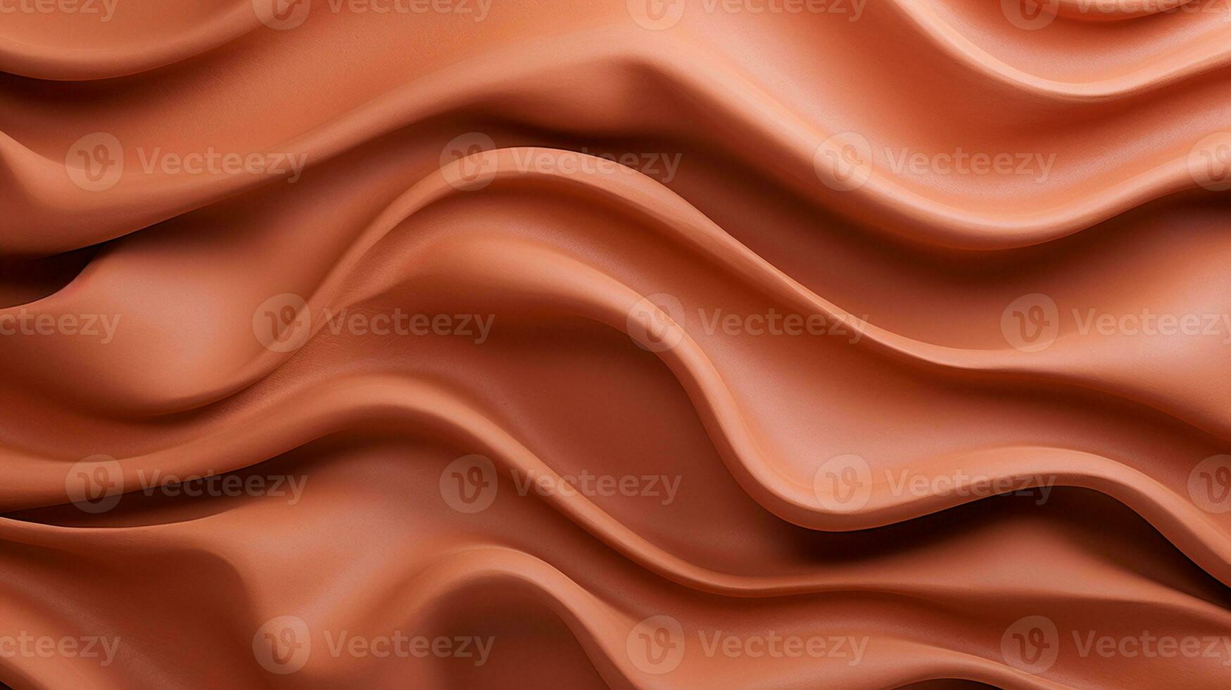 Generative AI, orange and beige modelling clay, gypsum or ceramic background and texture, curls and flowing forms photo