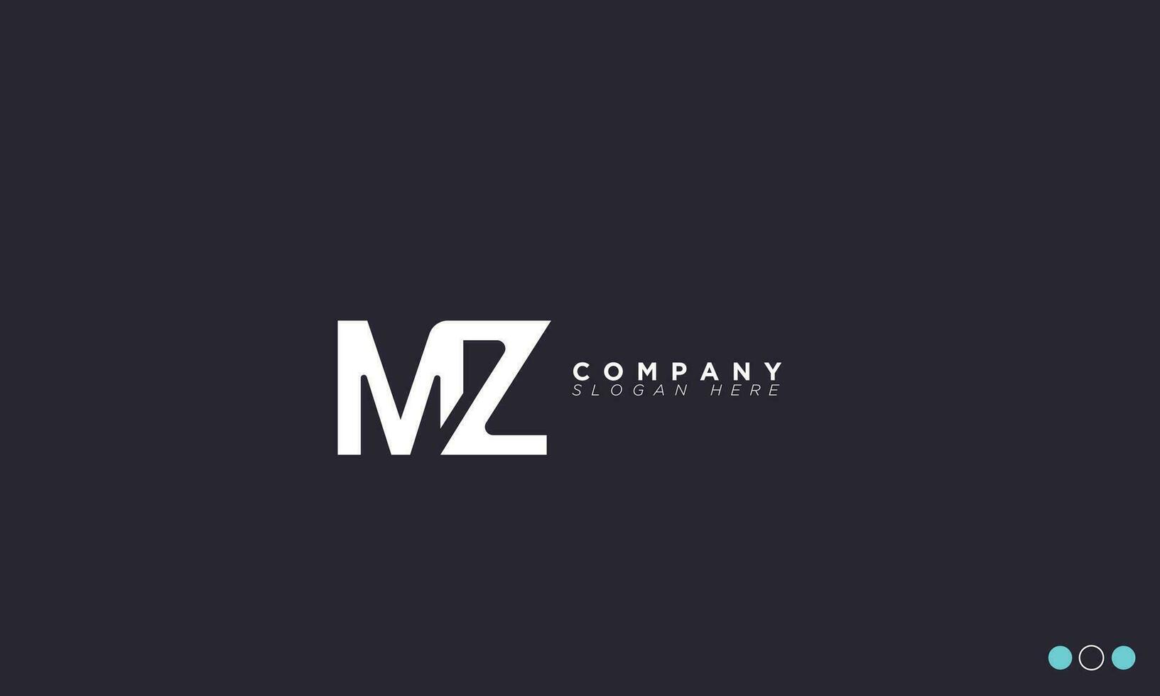 MZ Alphabet letters Initials Monogram logo ZM, M and Z vector