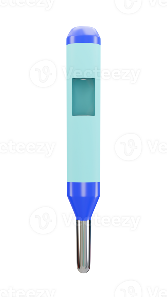 3D rendering of Medical equipment, Mercury thermometer for body measurement png