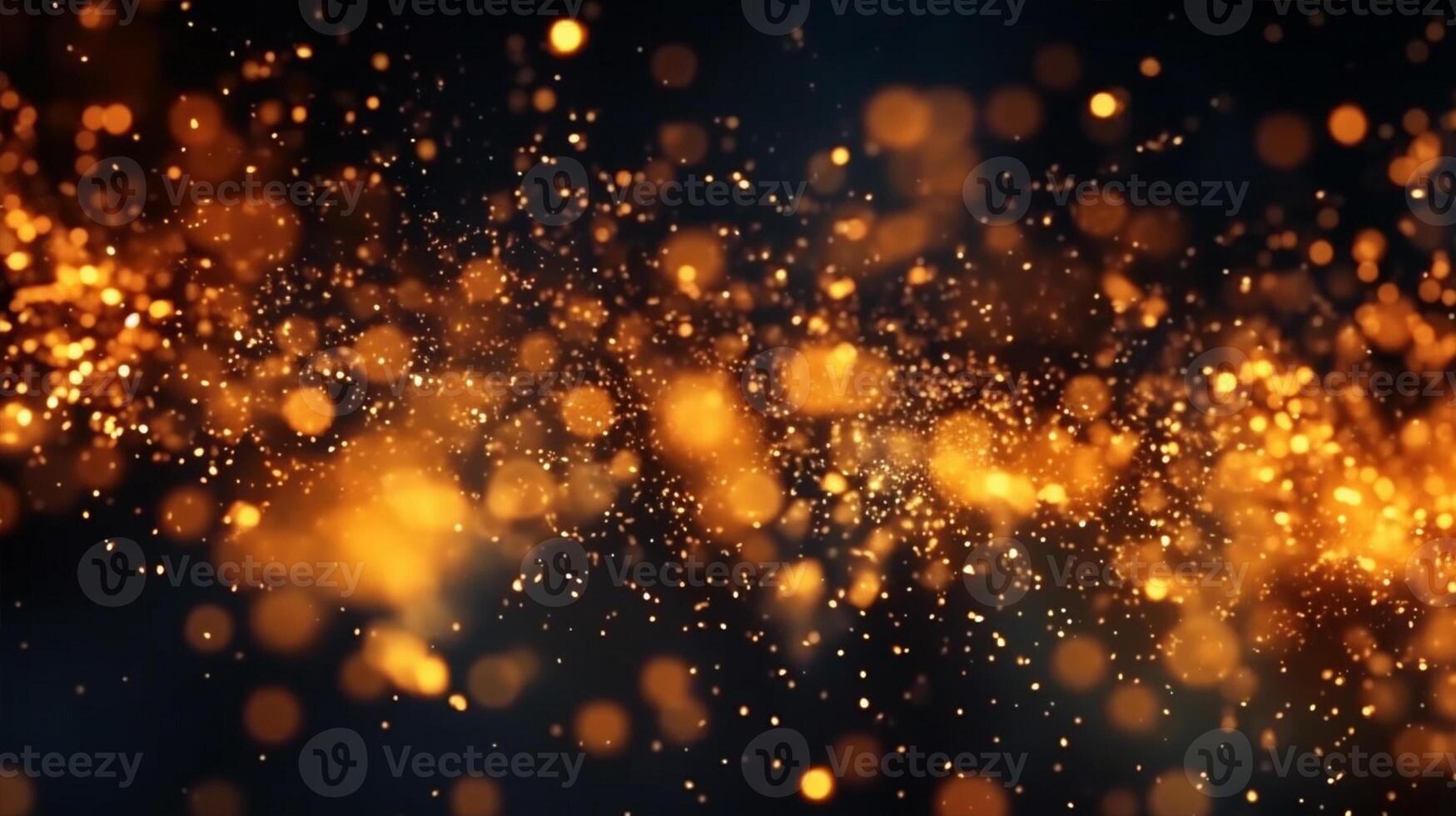 abstract fire background with sparks and golden bokeh. 3d rendering , photo