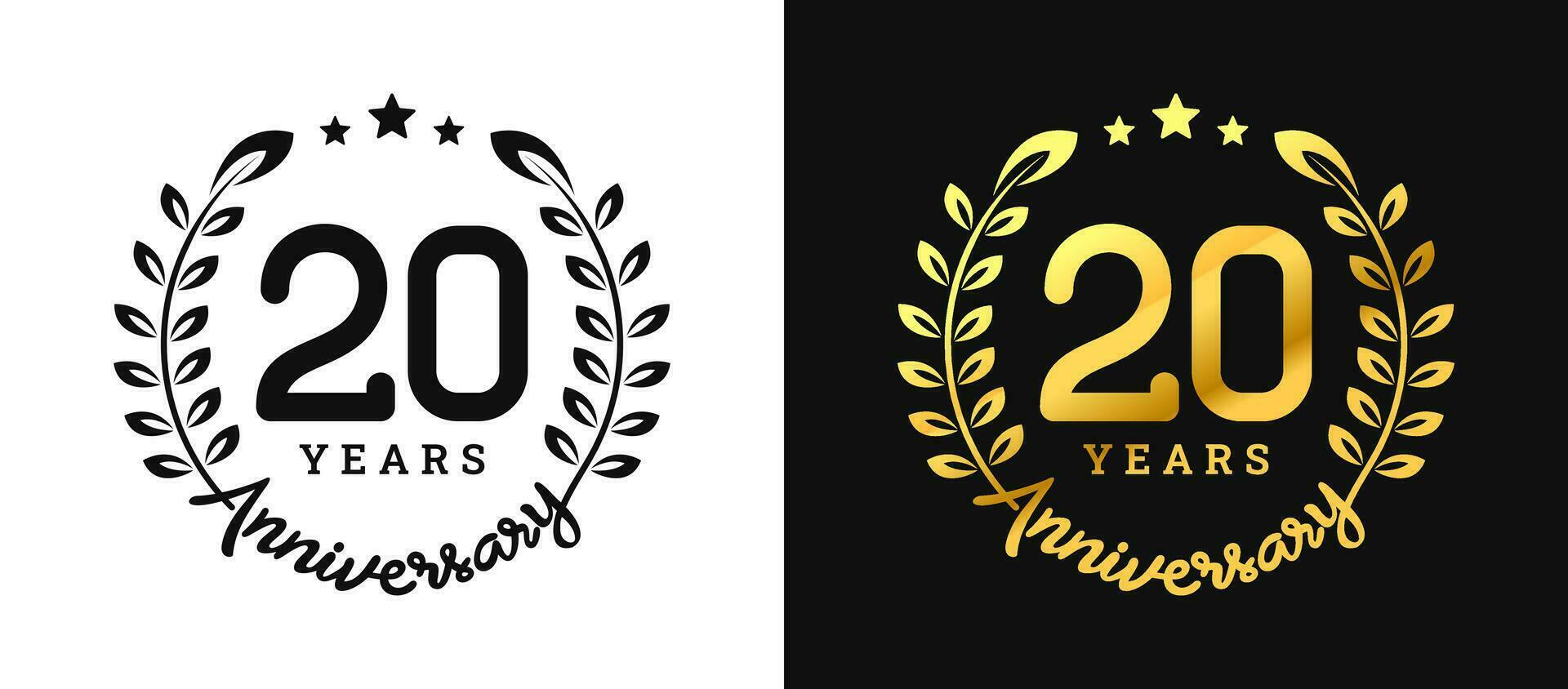 aniversario 20 oro números. minimalista diseño plantilla, moderno, elegante celebrando aniversario evento. etiqueta, vector, firmar, ilustración, bandera, símbolo, icono, diseño, pegatina, etiqueta, insignia, elemento vector