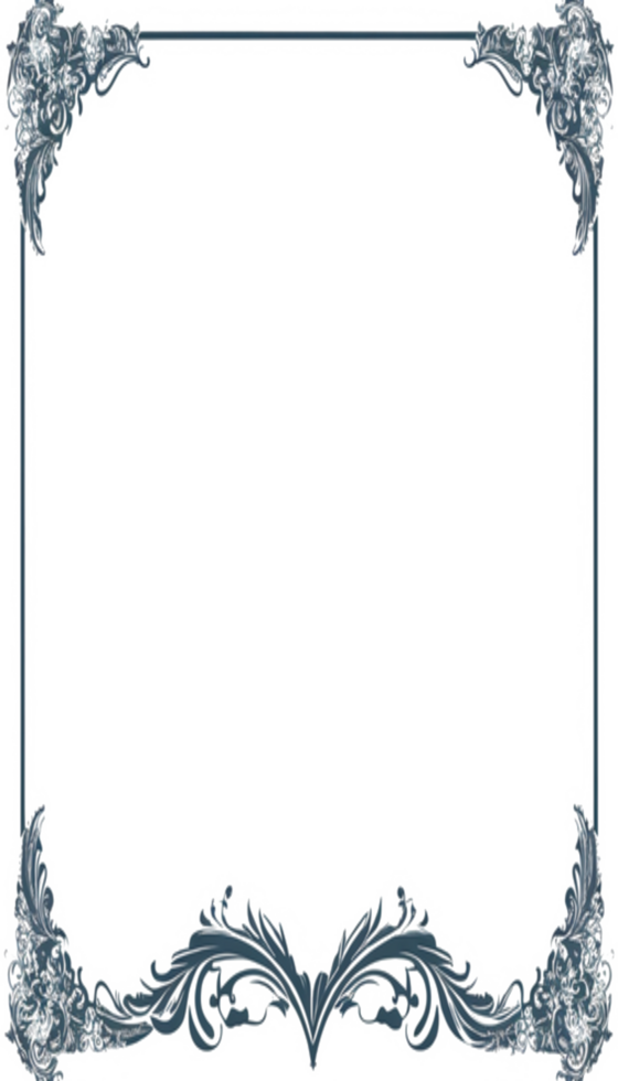Floral Simple Frame Border PNG Transparent Background