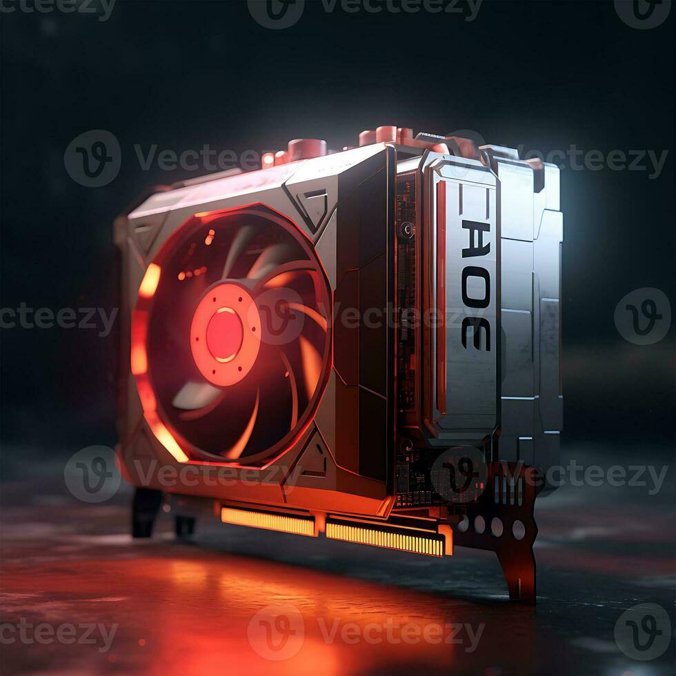 The digital vendor GPU Technology to life in a macro shot photo