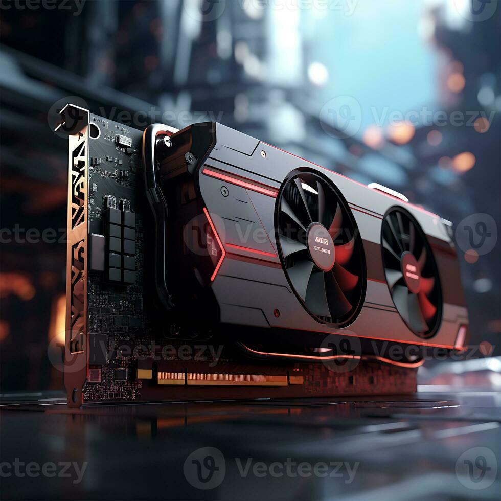 The digital vendor GPU Technology to life in a macro shot photo