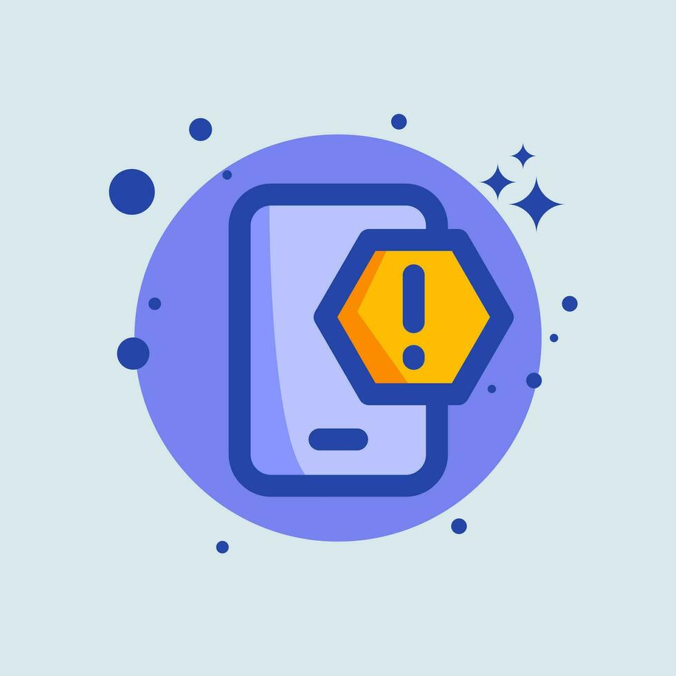 Alert flat illustration. Attention signs vector illustration