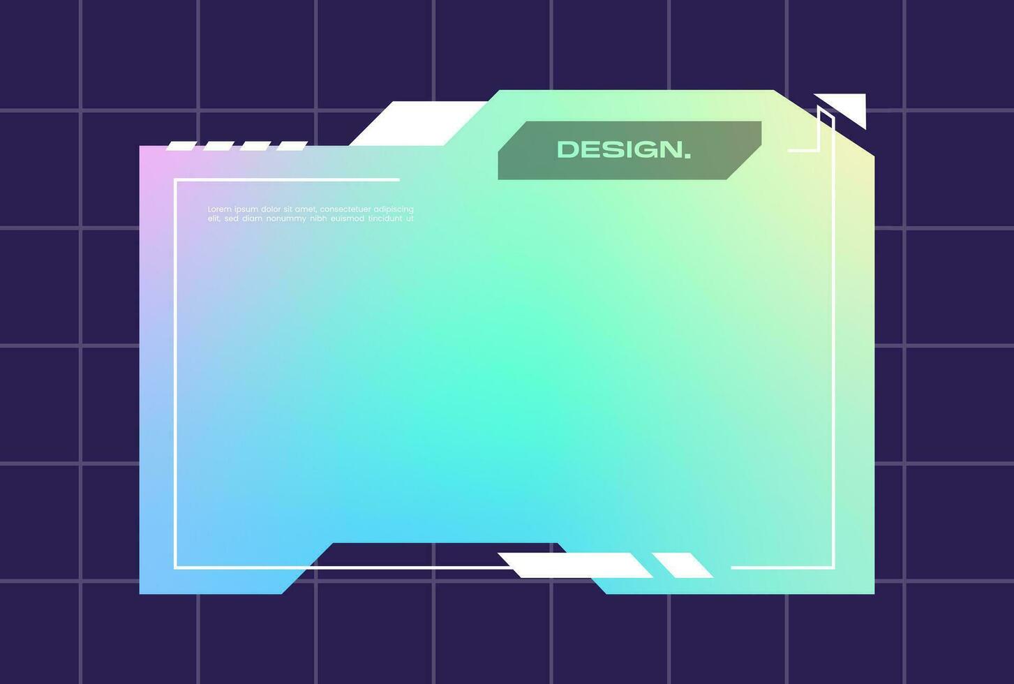 Futuristic pop up interface illustration. Video overlay element. vector