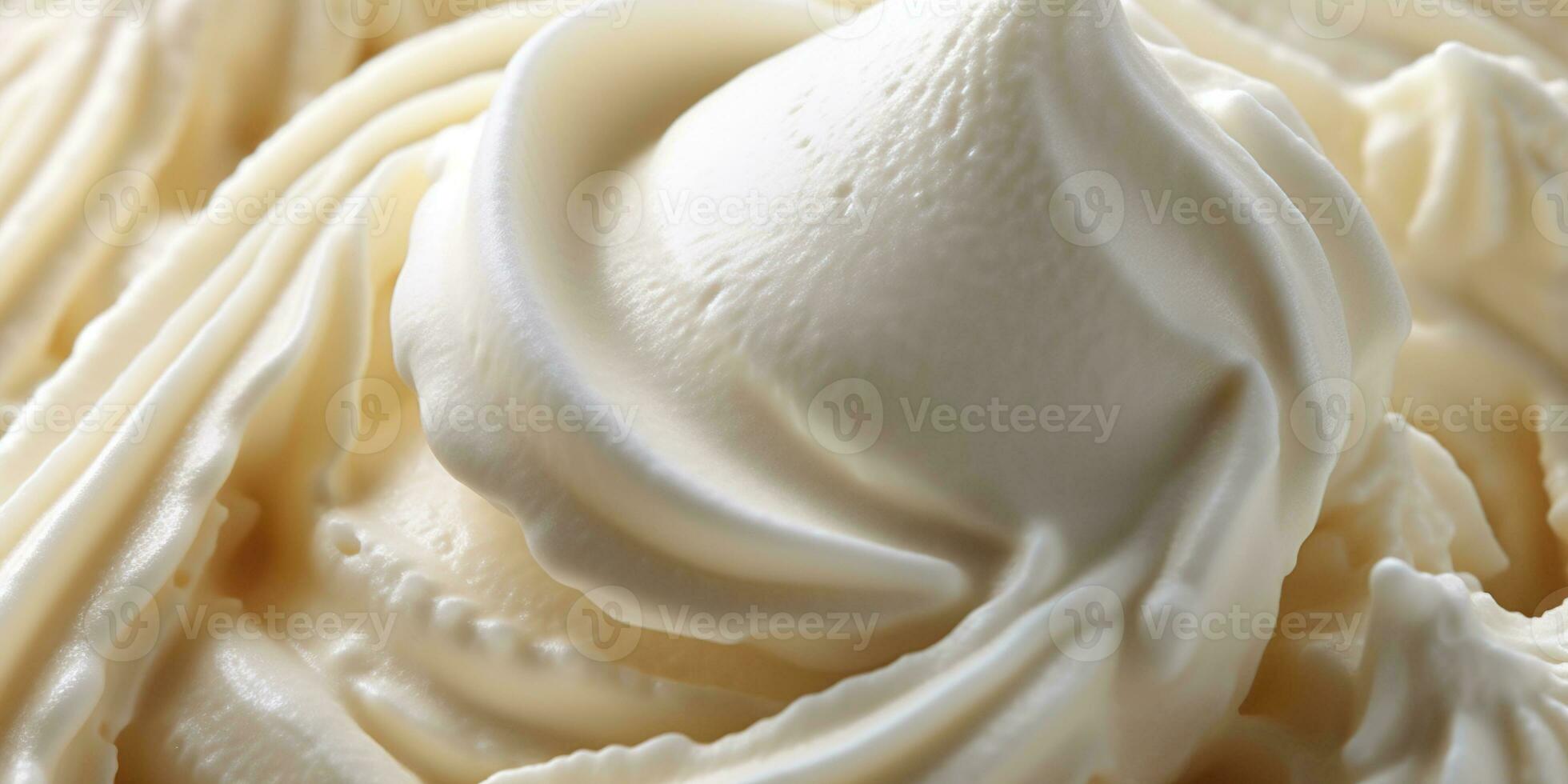 Generative AI, vanilla ice cream surface, close up texture of white ice cream like background. photo