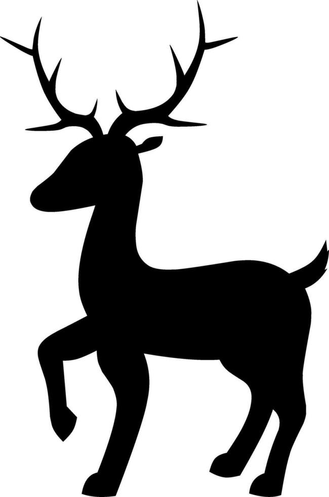 Reindeer icon vector in winter season. Reindeer design as an icon, symbol, winter or Christmas decoration. Reindeer icon graphic resource for cold season celebration design
