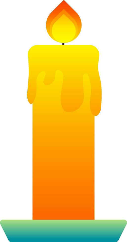 Burning candle icon vector for winter season. Candle design as an icon, symbol, winter or Christmas decoration. Candle present icon graphic resource for cold season celebration design